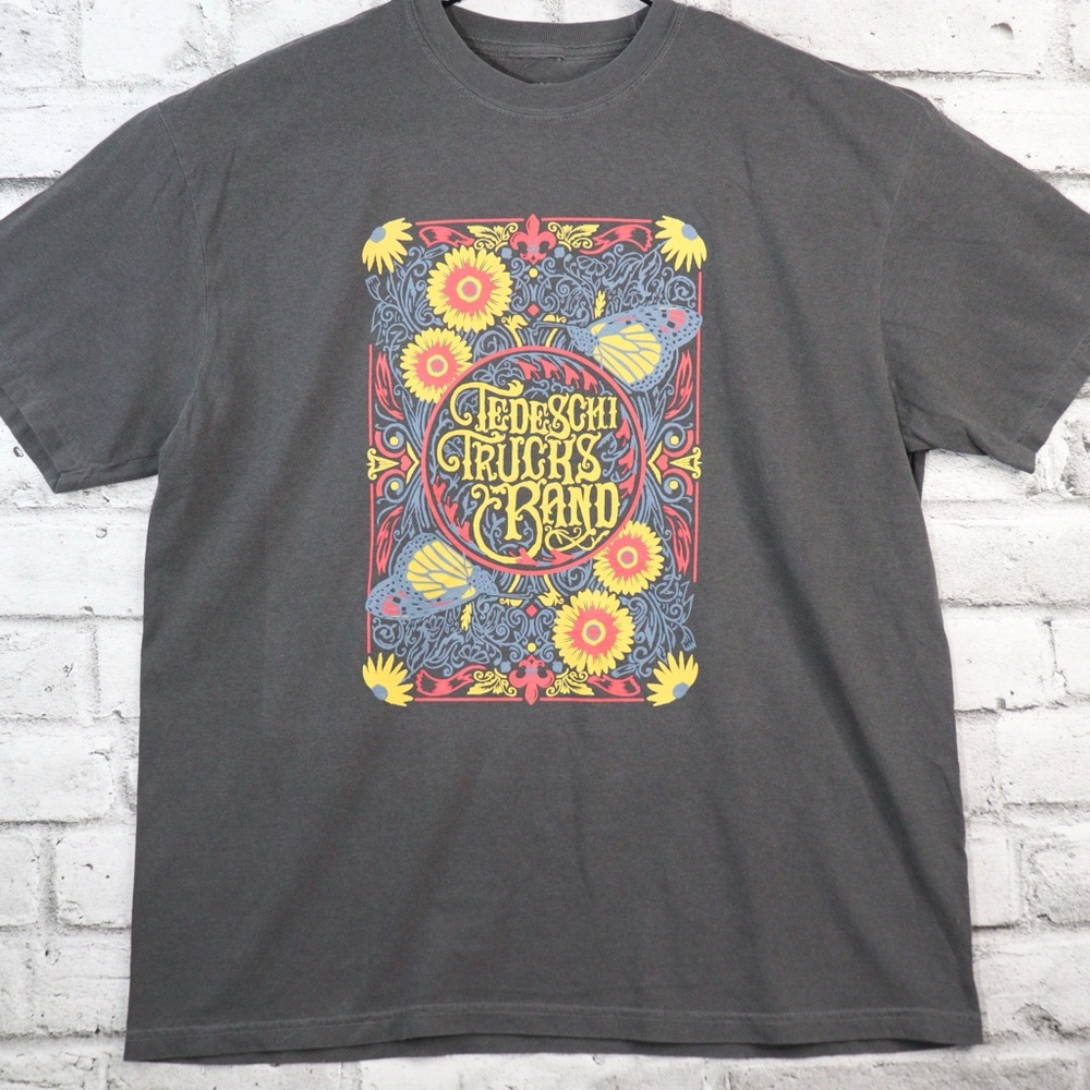 2015 Tedeschi Trucks Band Tee Hippie Artwork Men’s XL Gray/Black TShirt